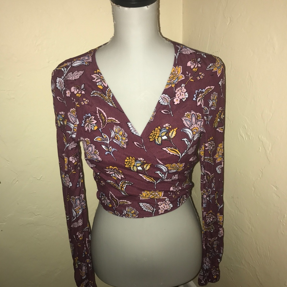Wrapped Floral Blouse